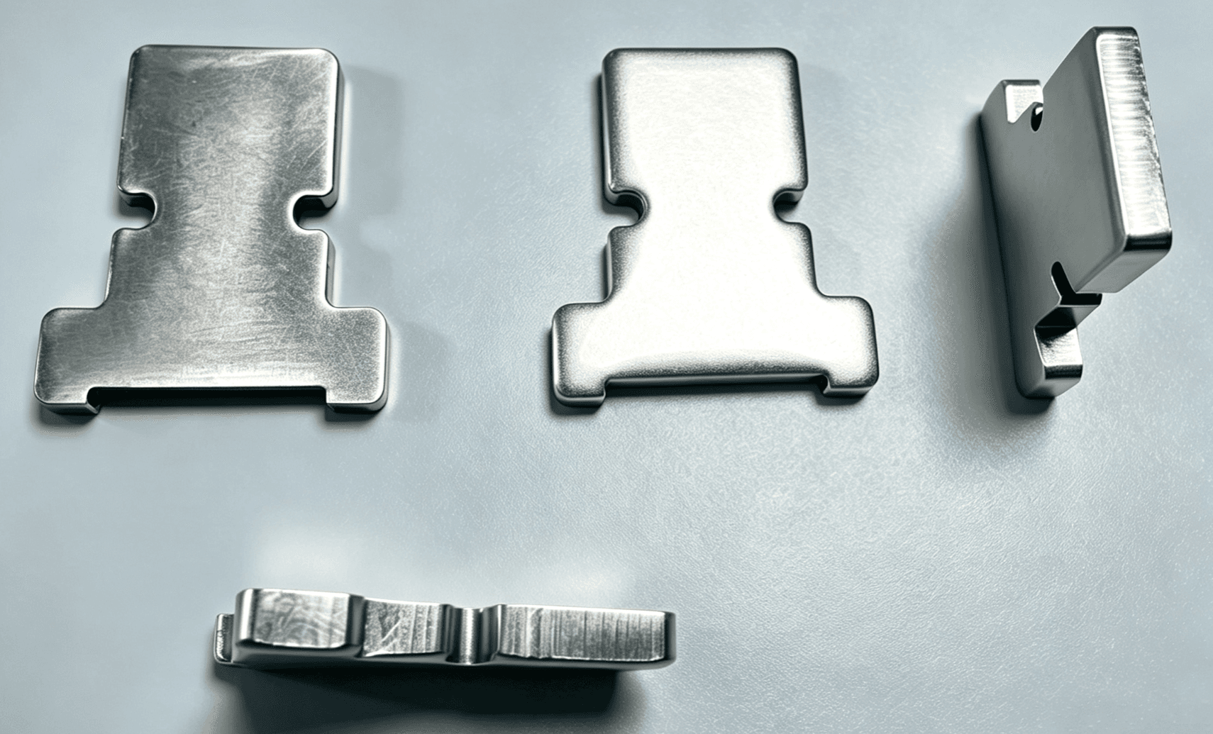 Stamped metal lock plate with holes and formed locking profile
