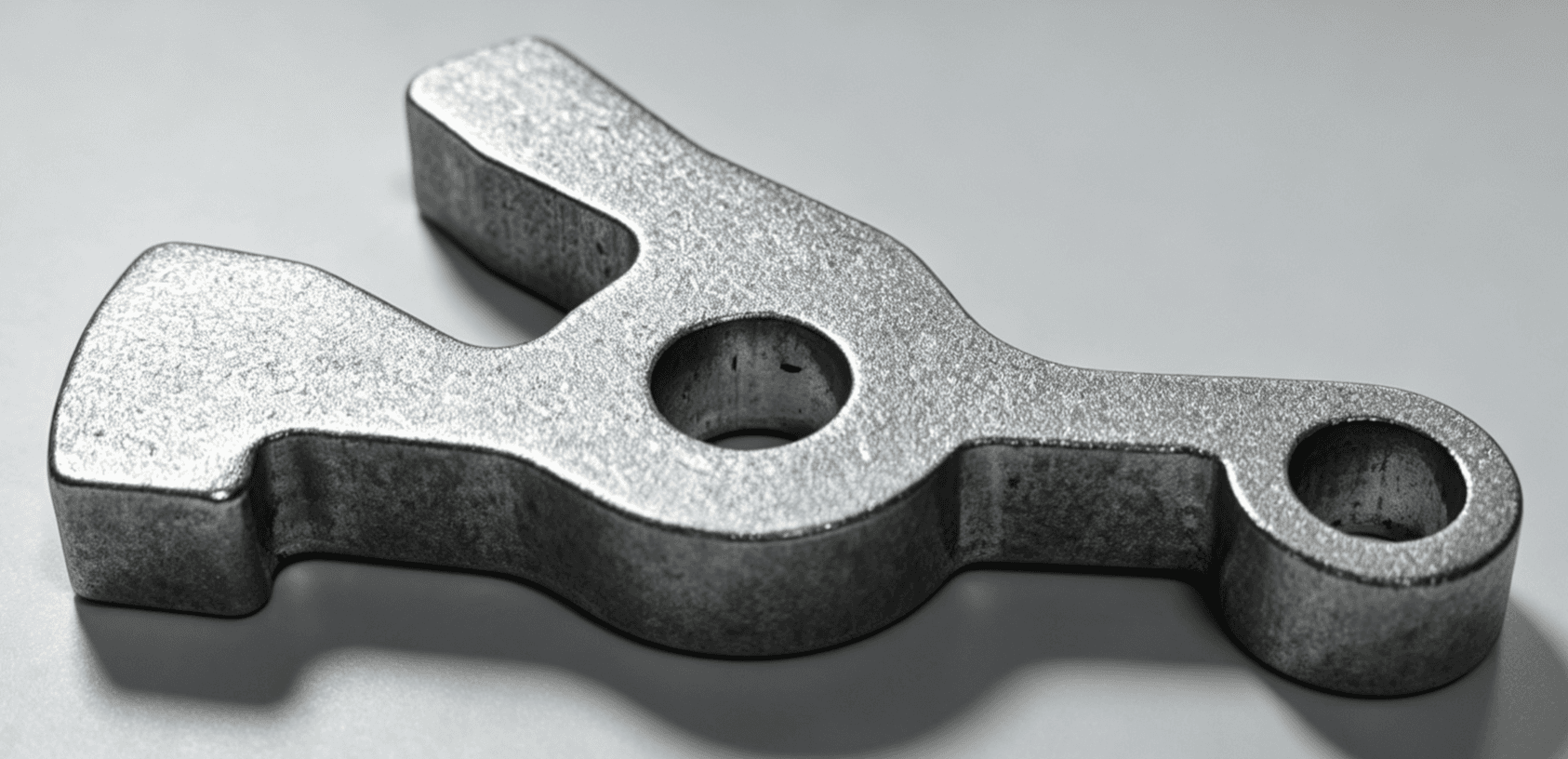 Precision stamped latch components shown from several angles