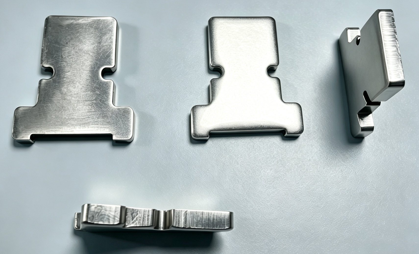 Stamped metal lock plate with holes and formed locking profile
